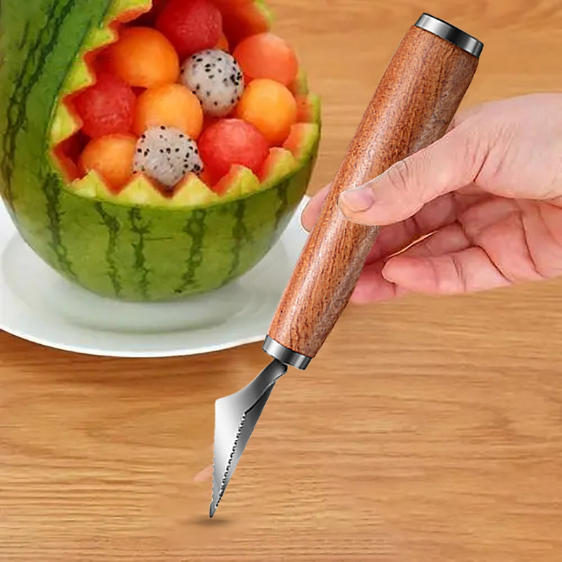 Лопатка за пъпеши 4 вида лъжичка за пъпеши от неръждаема стомана и инструмент за издълбаване на плодове Лъжица за копаене Загребване кръгла овална или