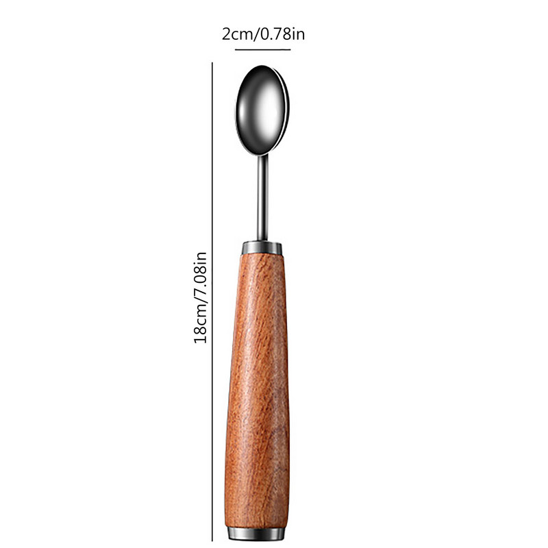 Лопатка за пъпеши 4 вида лъжичка за пъпеши от неръждаема стомана и инструмент за издълбаване на плодове Лъжица за копаене Загребване кръгла овална или