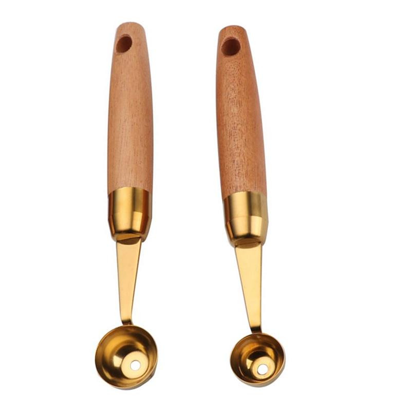 2db Fa nyelű gyümölcskanál Görögdinnye ásó gombóc Konyhai eszközök