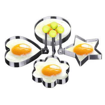 5PCS Мухъл Кухня Инструменти за готвене Яйце Инструмент за пържена мухъл от неръждаема стомана Форма за форма на животно Печене на палачинки Cocina