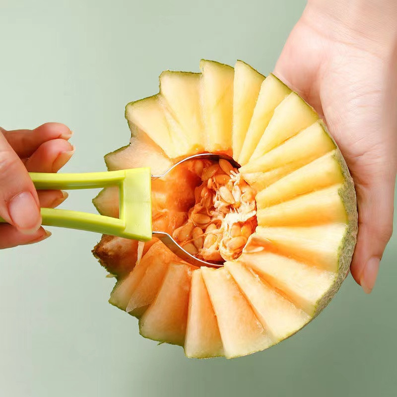 3 viename vaisių drožybos peilis dvigalvis universalus nerūdijančio plieno arbūzų duobkasis vaisių šaukštas kasimo rutulio virtuvės įrankiai