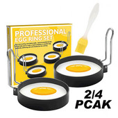 Keptų kiaušinių forma Apvali metalinė geležies omletas kiaušinių žiedas Virtuvės įrankiai Įtaisai virtuvės patogumui Maisto gaminimo reikmenys