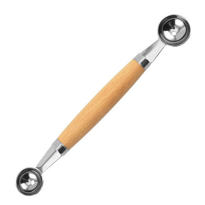 100 buc. 2 în 1 cuțit de sculptat cu bile de fructe cu două capete, cuțit de cioplit, fructe de kiwi, lămâie de apă, pepene galben, săpător de fructe, lingură de înghețată cu mâner