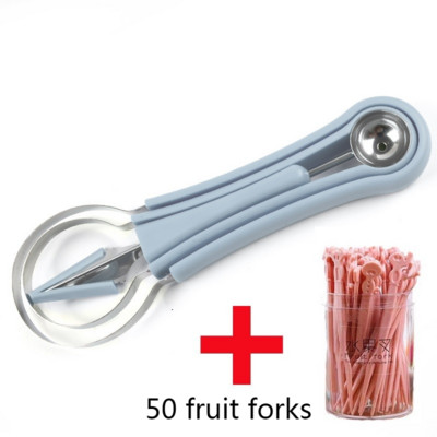 3 în 1 Melon Baller Pepene Pepene Tăiător Cutter Scoop Fructe Cuțit Sculpt Plată Fructe Săpător Fructe Pulpa Separator Gadgets de bucătărie