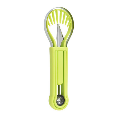 Kolm-ühes puuviljakaevaja Puuviljade nikerdusnugade komplekt Lõikur Puuviljavaagna eraldaja Köögividinad Arbuusijäätisepallikühv