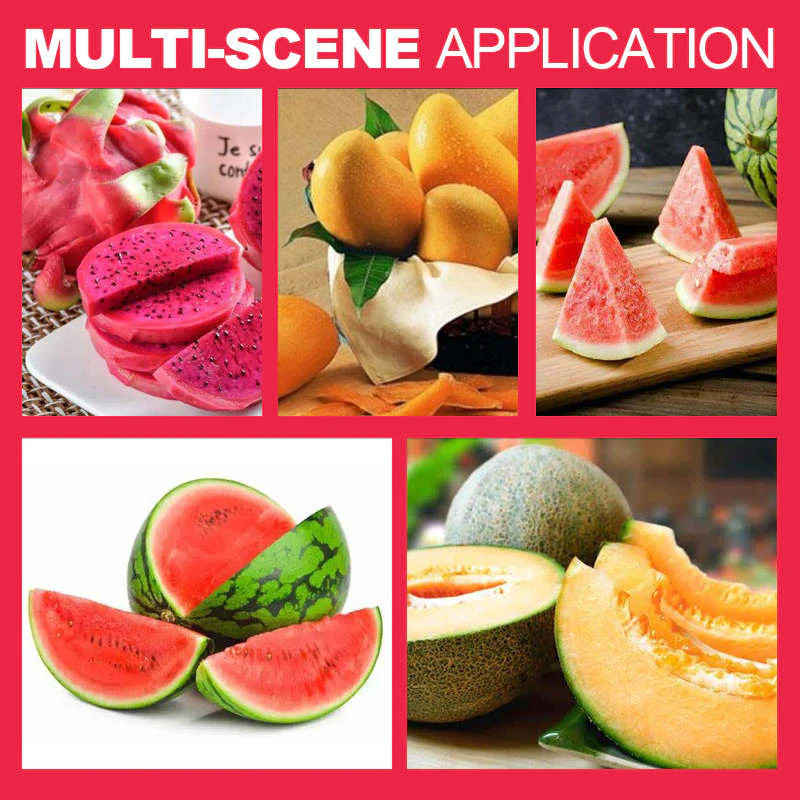 Görögdinnyevágó Pép kanál Gyümölcsgolyós ásó rozsdamentes acél 3 AZ 1-BEN Görögdinnye hasító Konyhai kütyük Saláta Gyümölcsszeletelő Vágott