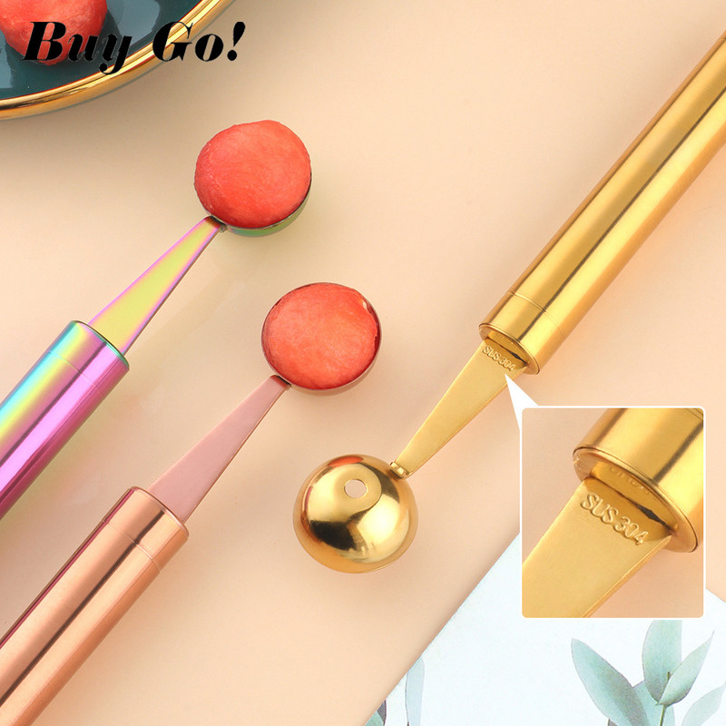 Višenamjenski rezač lubenice od nehrđajućeg čelika Digger Žlica za voće Loptice za sladoled Sorbet Loptica Alat za kuhanje Kuhinjski gadgeti