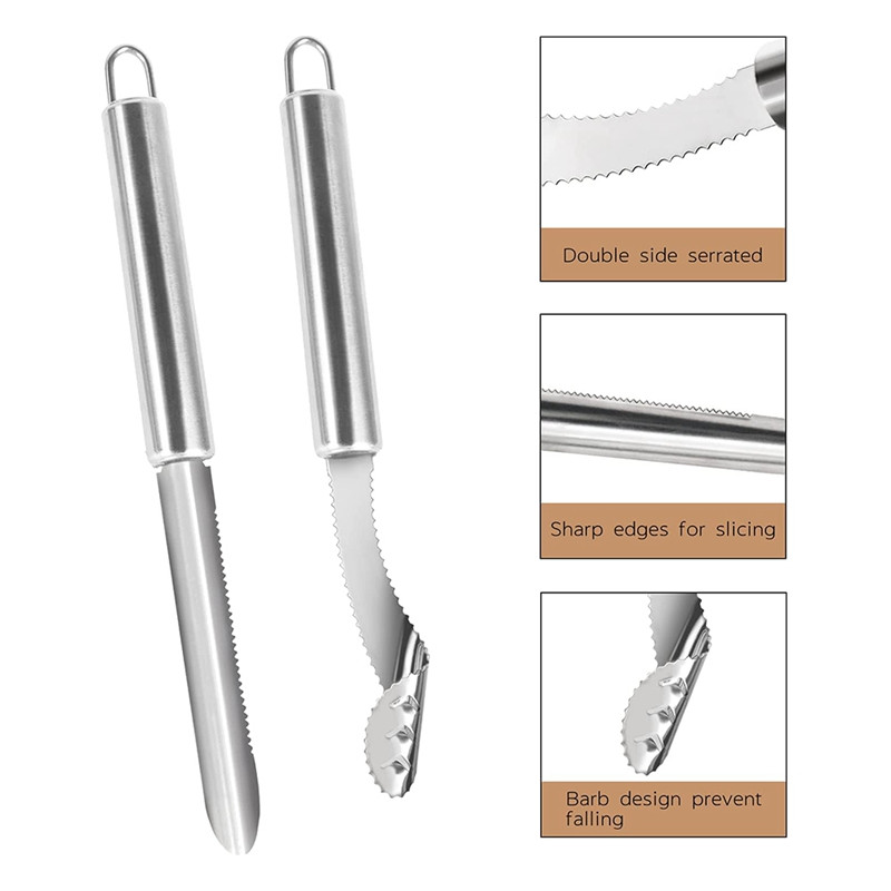 Alati za vađenje jezgre od jalapeno papra od 6 komada, vađenje jezgre za voće i povrće od nehrđajućeg čelika, vađenje jezgre za tikvice u koštici od trešnje