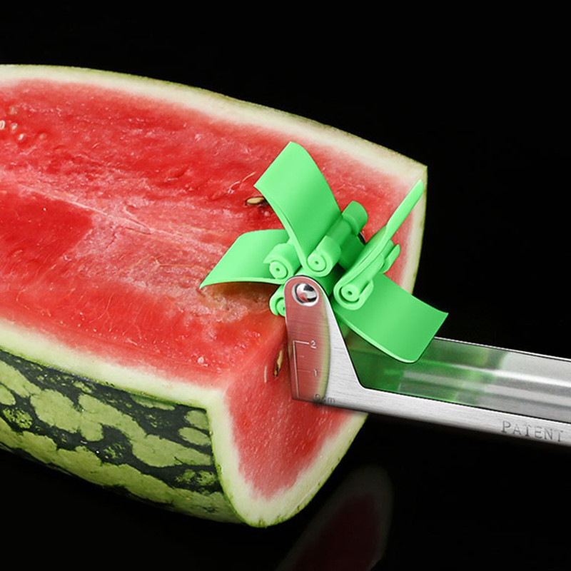 Rezač za lubenicu Dizajn vjetrenjača od nehrđajućeg čelika Cut Lubenica Kuhinjski pribor Rezač za salatu Voće Kuhinjski pribor