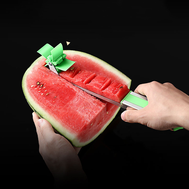 Rezač za lubenicu Dizajn vjetrenjača od nehrđajućeg čelika Cut Lubenica Kuhinjski pribor Rezač za salatu Voće Kuhinjski pribor