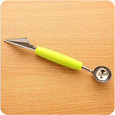 2 u 1 voćni pladanj Nož za rezbarenje voća Žlica za vađenje voća Lopta za kremu Žlica DIY alat za rezbarenje voća Kuhinjski gadgeti