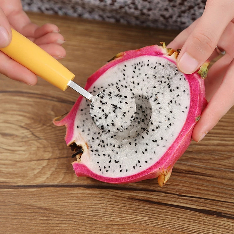 2 u 1 voćni pladanj Nož za rezbarenje voća Žlica za vađenje voća Lopta za kremu Žlica DIY alat za rezbarenje voća Kuhinjski gadgeti
