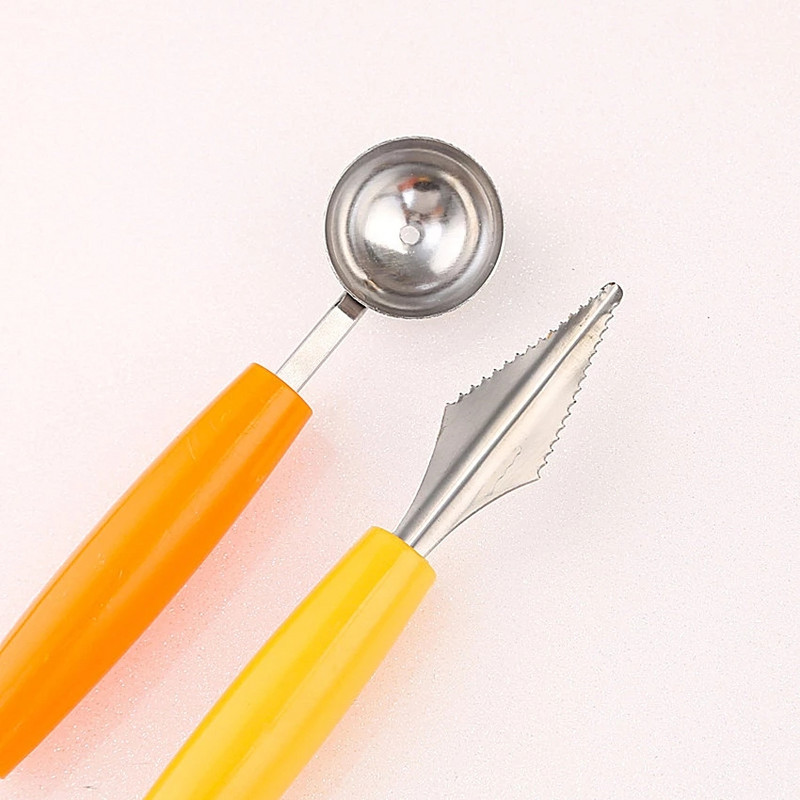 2 u 1 voćni pladanj Nož za rezbarenje voća Žlica za vađenje voća Lopta za kremu Žlica DIY alat za rezbarenje voća Kuhinjski gadgeti