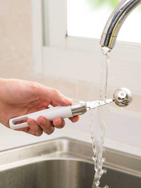 Nerūdijančio plieno vaisių rutulio kaušelis ledų apvalus kaušelis buitinis arbūzas vaisių ir daržovių raižytas prietaisas vaisių šaukštas