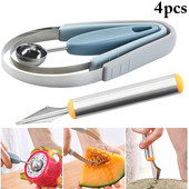 Novi kuhinjski dodaci 3 u 1 lopatica za voće Višenamjenska žlica za voće Baller Alati za voće s rezačem Kuhinjski dodaci