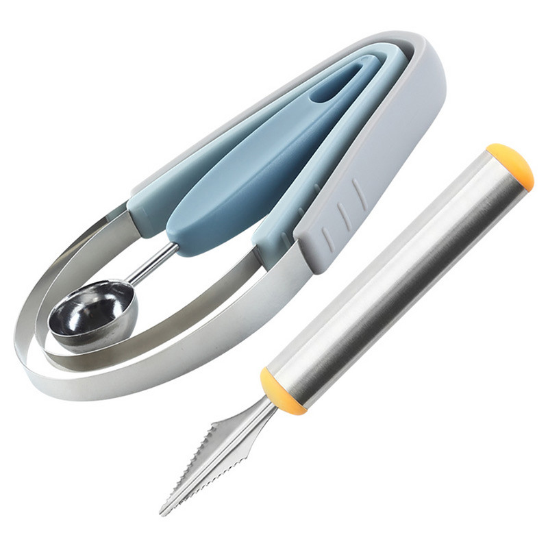 Novi kuhinjski dodaci 3 u 1 lopatica za voće Višenamjenska žlica za voće Baller Alati za voće s rezačem Kuhinjski dodaci