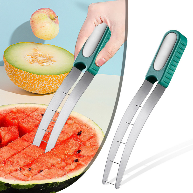 Rezač lubenice od nehrđajućeg čelika Artefakt Kopač lubenice Neklizajuća plastična folija Ručka koja ne ozljeđuje ruke Dinja Kuhinjska gadja