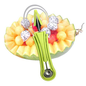 Резачка за диня Лопатка Нож за резба на плодове Лъжица за копаене на плодове Разделител за пъпеши Инструменти Резачка за зеленчуци Подпори Кухненски джаджи