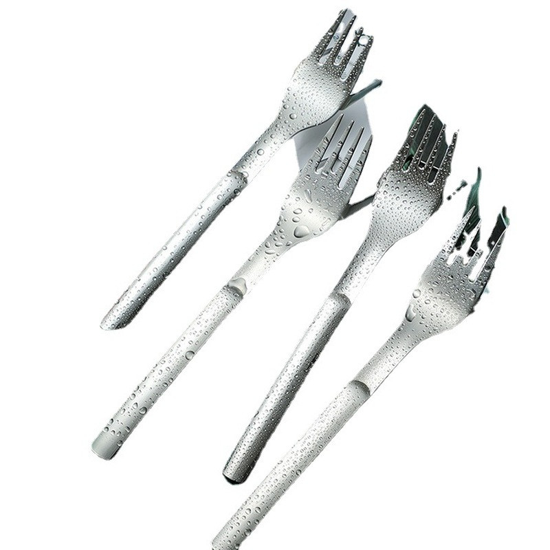 Arbūzų pjaustyklė su šakute Patvari arbūzų pjaustyklė nerūdijančio plieno arbūzų pjaustymo įrankiai vaisių lėkštėms virtuvės įtaisams