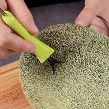 Νέο διακοσμητικό μαχαίρι κοπής από ανοξείδωτο ατσάλι λαχανικών φρούτων κοπής φρούτων διακοσμητής φρούτων Dig Spoon Σετ εργαλείων κοπής φρούτων