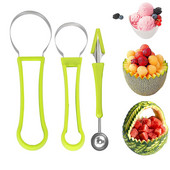 3 u 1 set alata za voće od nehrđajućeg čelika Lopatica za uklanjanje sjemenki za voće Rezač za voće i povrće Gulitelj za kopanje voća Separator pulpe