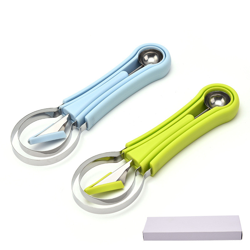 3 u 1 set alata za voće od nehrđajućeg čelika Lopatica za uklanjanje sjemenki za voće Rezač za voće i povrće Gulitelj za kopanje voća Separator pulpe