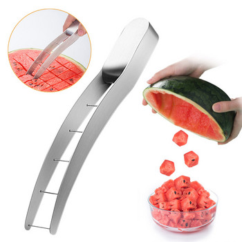 Преносим нож за рязане на диня Артефакт за рязане на диня от неръждаема стомана Кухненски джаджи Инструмент за плодове Кухненски аксесоари
