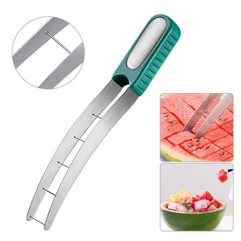 Преносим нож за рязане на диня Артефакт за рязане на диня от неръждаема стомана Кухненски джаджи Инструмент за плодове Кухненски аксесоари