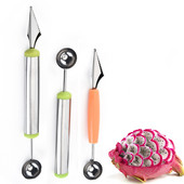 1 ks ovocný tanier, krájač, nôž na rezbárstvo, lyžica na zmrzlinu, DIY nástroj na rezbárstvo ovocia, krájač melónu, krájač ovocia