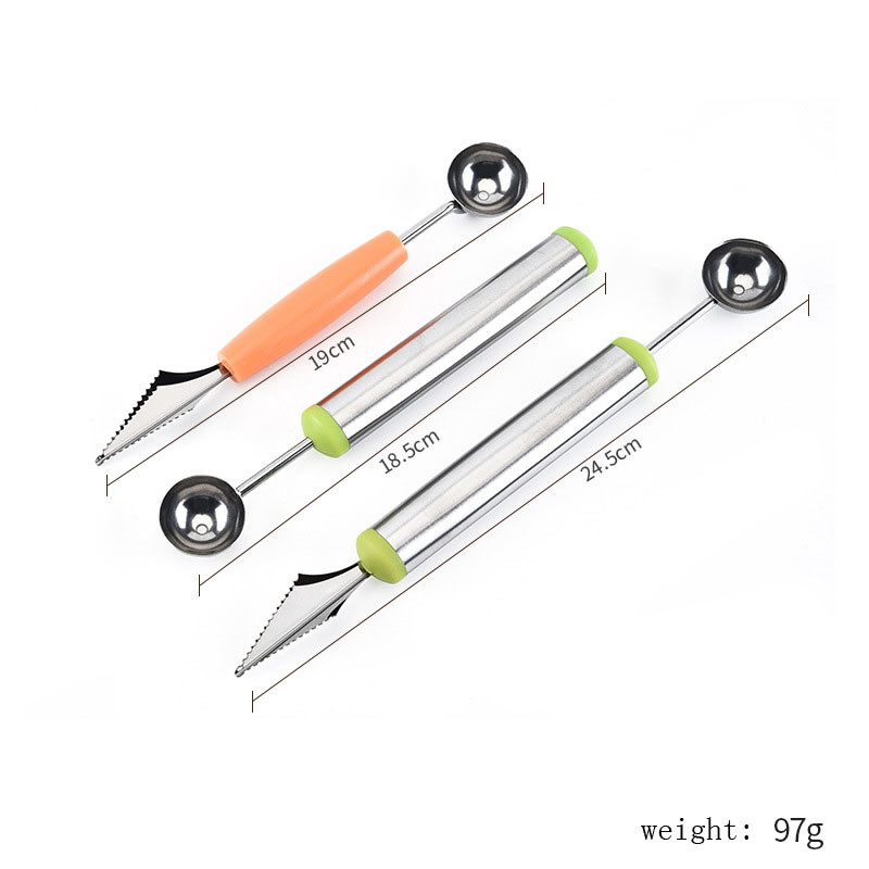 1 ks ovocný tanier, krájač, nôž na rezbárstvo, lyžica na zmrzlinu, DIY nástroj na rezbárstvo ovocia, krájač melónu, krájač ovocia