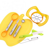 7PCS Creative Apple Cut od nehrđajućeg čelika Ball Digger set noževa za rezbarenje voća Nož za voće Separator za jabuke Dvostruka namjena Fruit Cut