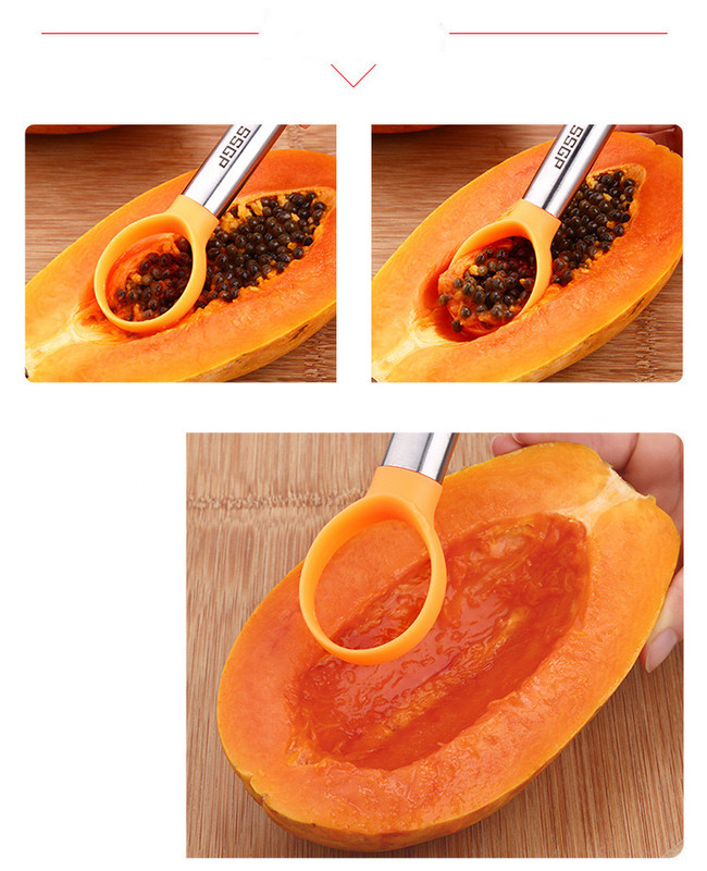 7PCS Creative Apple Cut od nehrđajućeg čelika Ball Digger set noževa za rezbarenje voća Nož za voće Separator za jabuke Dvostruka namjena Fruit Cut