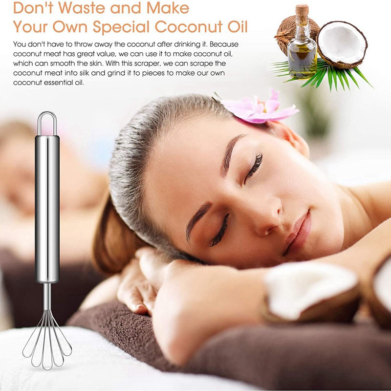 Vruća rasprodaja 4 komada aparata za brijanje od nehrđajućeg čelika s kokosom Kuhinjske naprave Alati za voće Pribor za plodove mora Višenamjenski alat za čišćenje ribljih ljuskica