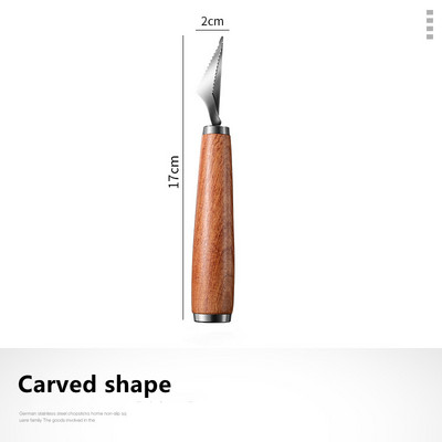 Ručka od mahagonija od nehrđajućeg čelika Nož za rezbarenje voća Žlica za voće Lopta za kopanje Žlica za lubenicu Žlica za sladoled Kućni gadgeti