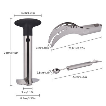 Πολυλειτουργικό μαχαίρι από ανοξείδωτο χάλυβα 3 τεμ. Πρακτικό και βολικό εργαλείο οικιακής χρήσης Βοηθητικό εργαλείο κουζίνας Lazy