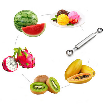 Fruit Digger Melon Scoops Ballers Καρπούζι πολτός γκρέιπφρουτ Κουτάλι σκάλισμα Μαχαίρι Corners Splitters Τρίφτες Κόφτης Gadgets κουζίνας