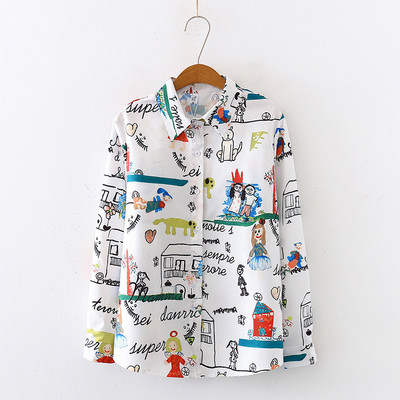 2020 m. pavasario naujieji moteriški piešiniai, piešiniai, piešiniai iš šifono rudeninė palaidinė ilgomis rankovėmis balti marškiniai vintažiniai laisvi viršutiniai moteriški palaidiniai Feminina Blusa T9D74