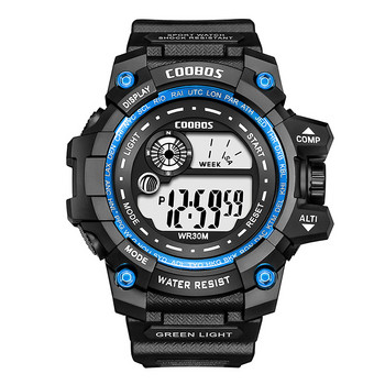 COOBOS New Men LED Ψηφιακά Ρολόγια Φωτεινή Μόδα Αθλητικά Αδιάβροχα Ρολόγια Ανδρικά Ρολόι Στρατού Στρατιωτικό Ρολόι Relogio Masculino