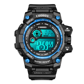 COOBOS Нови мъжки LED цифрови часовници Светещи модни спортни водоустойчиви часовници за мъже Дата Армейски военен часовник Relogio Masculino