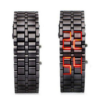 Европейски и американски уникален креативен Lava Led водоустойчив модерен мъжки часовник Мъжка гривна Двойка Ретро мъжки часовник