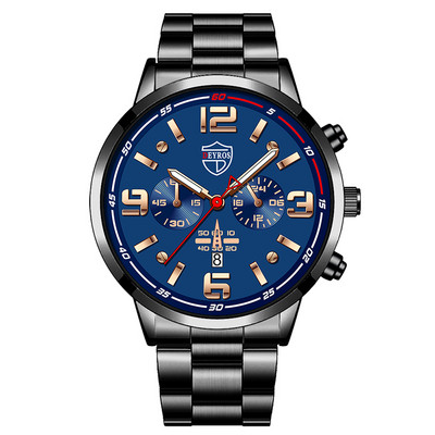 Meeste käekellad Äri luksuslik roostevabast terasest kvartskäekell Mood meeste spordikäevõru helendav kell kell reloj hombre