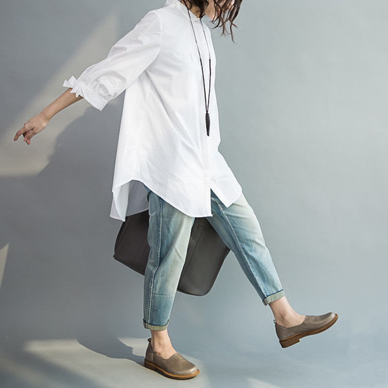 Cămăși pentru femei, cu mâneci bufante, cu jumătate de mânecă, supradimensionate, bluză mare, largi, guler cu fundă, topuri, îmbrăcăminte din bumbac pentru femei