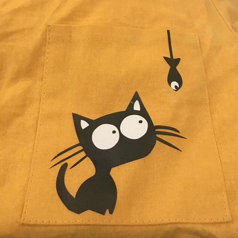 Slatka mačka Lanena košulja Ženske jesenske majice dugih rukava Ženska bluza s kragnom široke ležerne ženske bluze