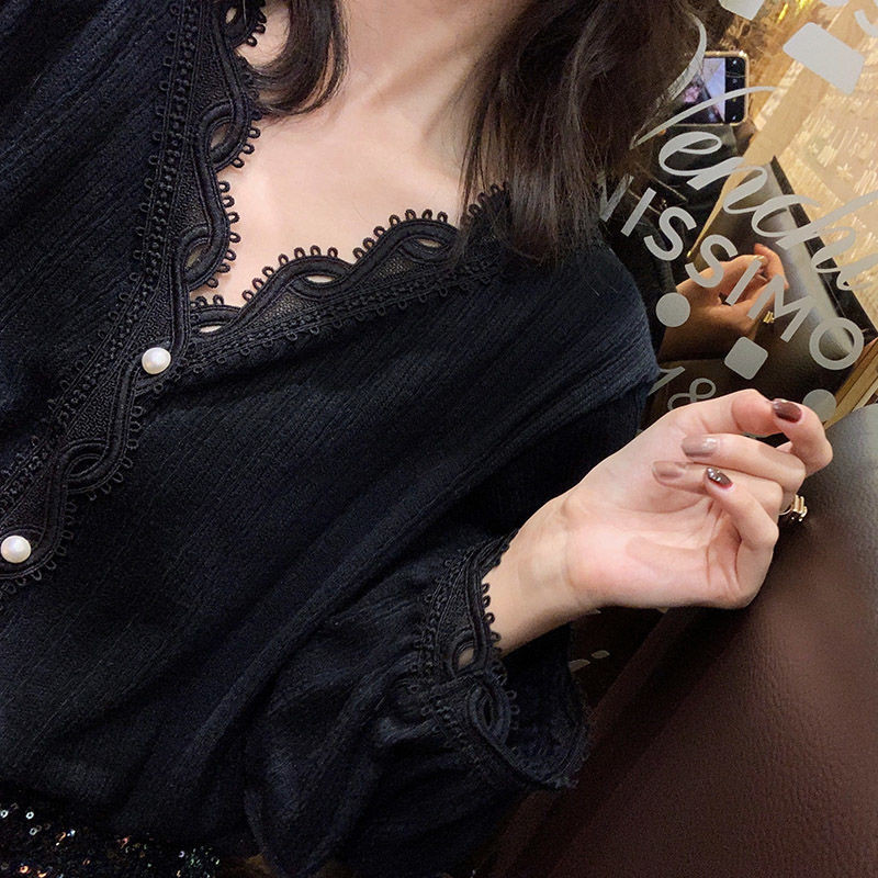 Bluze Femei Haine cu decolteu în V Cămașă cu nasturi Se potrivește estetic șic Popular stil coreean Farmecul Classy Feminino Slim Ins Casual