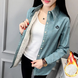 Plius aksominiai stori rudens žiemos nauji moteriški palaidinė Plona kvadratinė apykakle moteriški solidūs šilti marškinėliai ilgomis rankovėmis