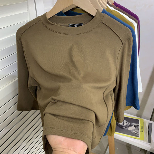 Ежедневна дамска блуза с 3/4 ръкави и овално деколте 