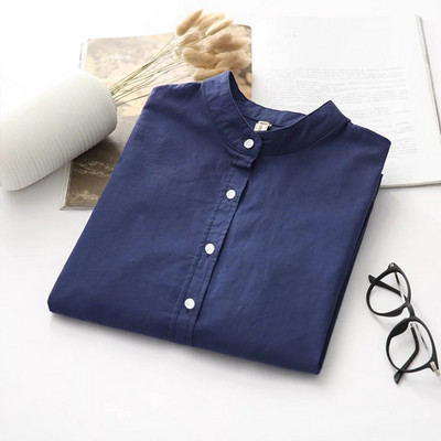 Cămăși Oxford pentru femei cu mânecă lungă, alb, albastru, mărime Plus, 2019, bluză de birou pentru femei, ocazională, îmbrăcăminte pentru femei, topuri de înaltă calitate pentru femei