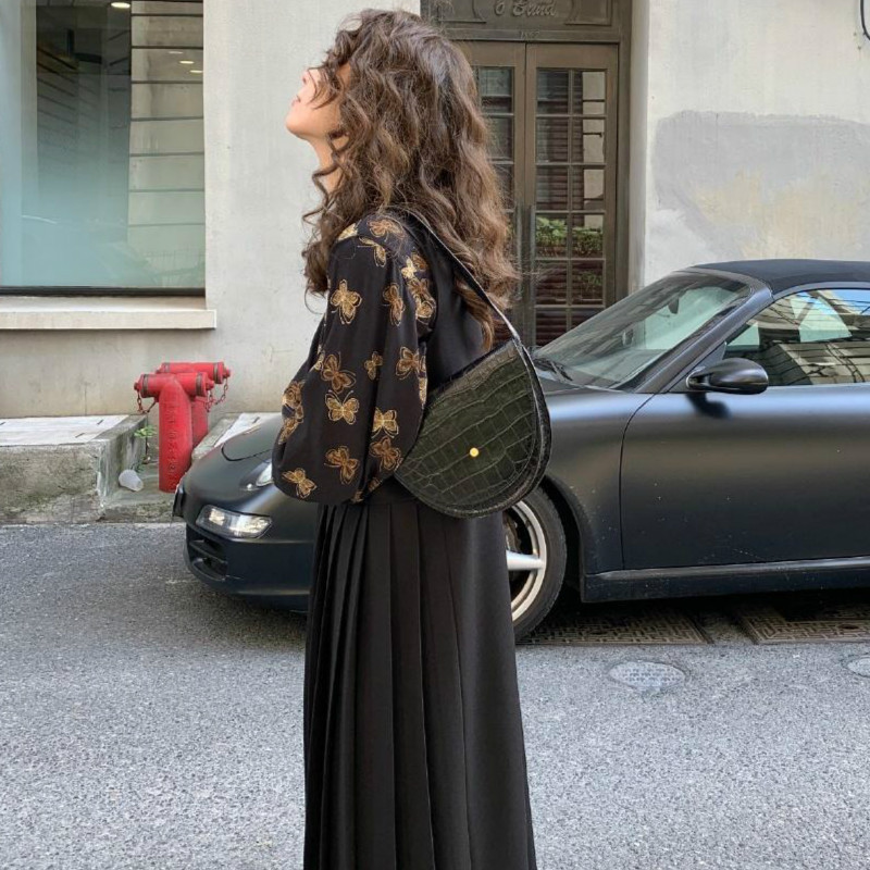 Moteriški marškiniai Laisvo rašto ilgomis rankovėmis Vintažinis Kūrybiškumas Populiarus korėjietiško stiliaus gatvės apranga Stilingos prašmatnios moteriškos palaidinės.