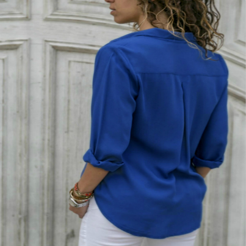 Madingi ilgomis rankovėmis didesnio dydžio marškiniai moterims ir geltonos palaidinės, moteriška vasara 2020 Seksuali raudona juoda balta šifoninė tunika 3xl