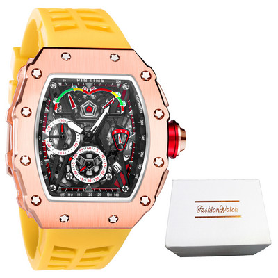 Nagy tárcsás sportóra Férfi kronográf kvarc katonai férfi karórák Top márka luxus arany óra Hip Hop Reloj Relogio Montre Homme